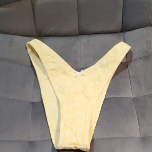 Yellow High-Cut Bikini Bottom